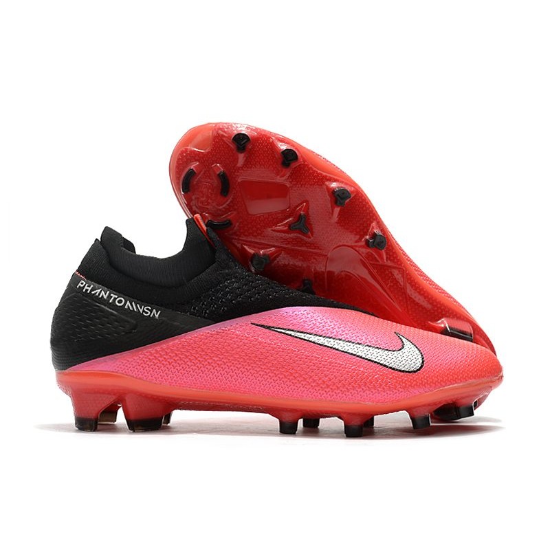 Nike Phantom Vision Elite Dynamic Fit FG Červené stříbrný Černá